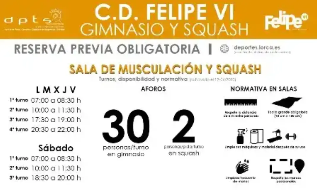 El Complejo Deportivo Felipe VI reanuda sus actividades este viernes con citas previas