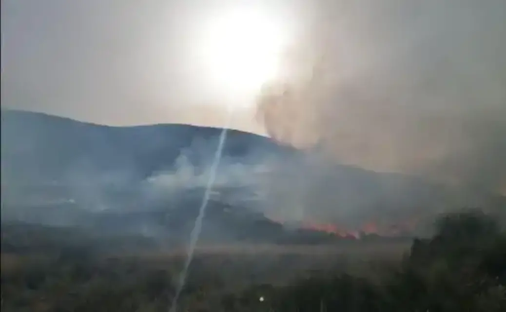 Apagado incendio forestal en la sierra del Algarrobo