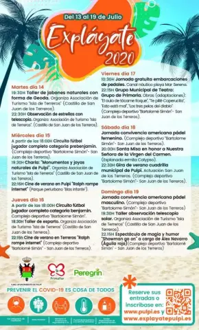 Agenda de Eventos EXPLÁYATE 2020 (Martes 14 de Julio – Domingo 19 de Julio)