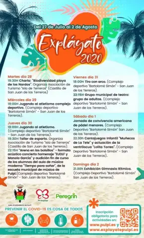 Agenda de Eventos EXPLÁYATE 2020 (Martes 28 de Julio – Domingo 2 de Agosto)