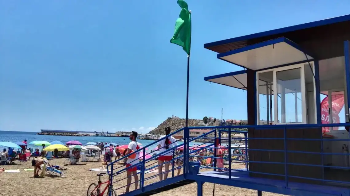 Puestos de vigilancia izaron bandera verde en gran parte de las playas de la Región