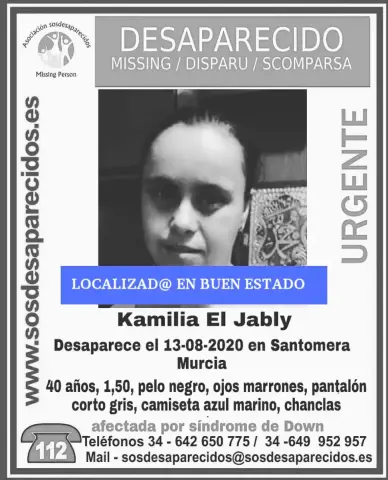 Mujer con síndrome de Down apareció en buen estado de salud