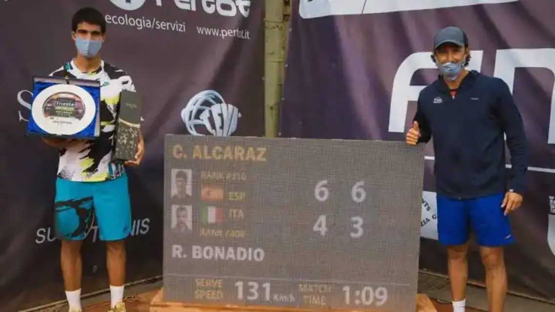Carlos Alcaraz gritó campeón en el ATP Challenger de Trieste