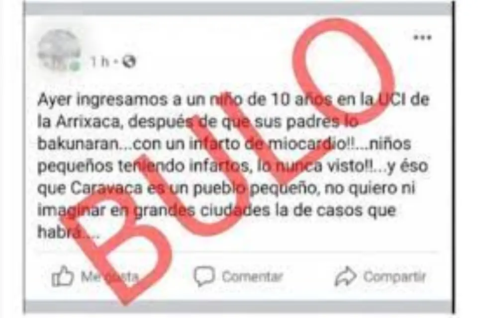 Es bulo lo del niño que sufrió un infarto tras vacunarse