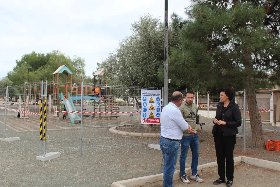 Inician obras de reparación del parque La Estación en Puerto Lumbreras