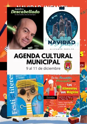 Alicante publica su Agenda Cultural Municipal del 9 al 11 de diciembre