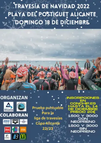 La Travesía de Navidad ‘Copa Alicante’ de natación en aguas abiertas será el domingo