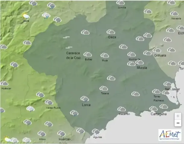Intensas precipitaciones en Fontanares y Doña Inés, y en los embalses de Valdeinfierno y de Puentes