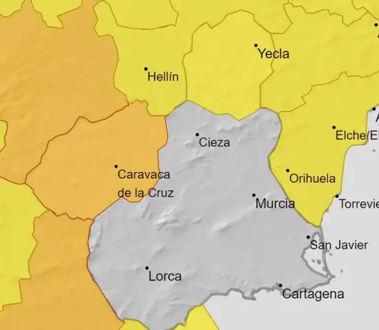 Fuertes vientos sacudirán hoy la Región de Murcia