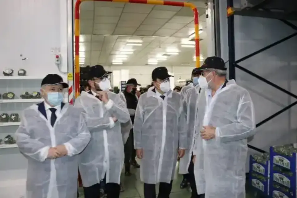 El alcalde de Lorca acompañó al Ministro de Agricultura durante su visita a una cooperativa agrícola en La Hoya