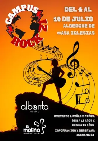 Los jóvenes lorquinos podrán disfrutar del 'Campus Rock' en el albergue Casas Iglesias